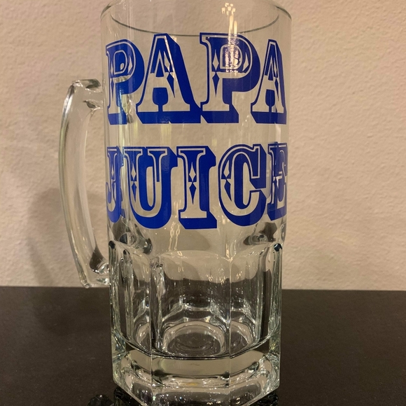 Handcrafted 32 oz Papa Juice Glass Mug - Picture 3 of 3